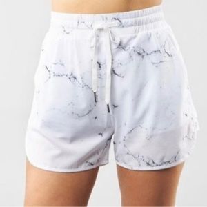 Buffbunny White Marble Flo Shorts